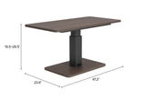 Brule Walnut Adjustable Dining Table - Ornate Home