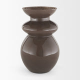 Bruna Brown Sculptural Glass Vase - Ornate Home