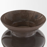 Bruna Brown Sculptural Glass Vase - Ornate Home