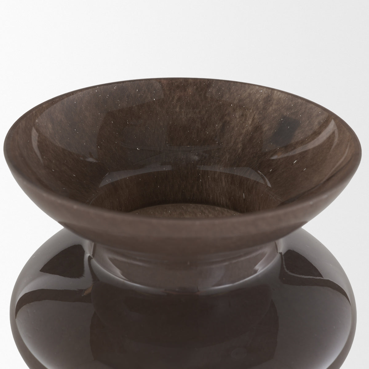 Bruna Brown Sculptural Glass Vase - Ornate Home
