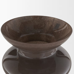 Bruna Brown Sculptural Glass Vase - Ornate Home