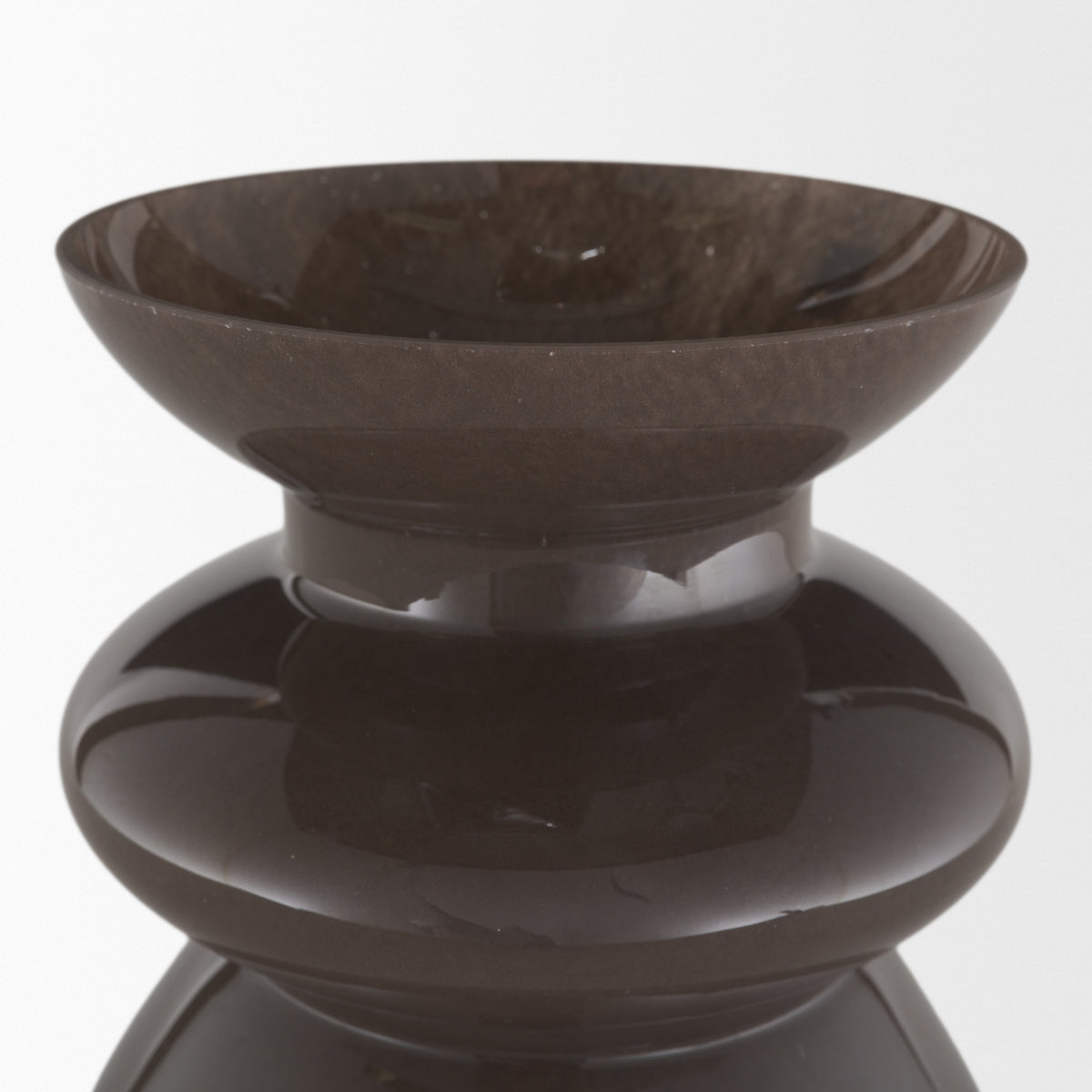 Bruna Brown Sculptural Glass Vase - Ornate Home