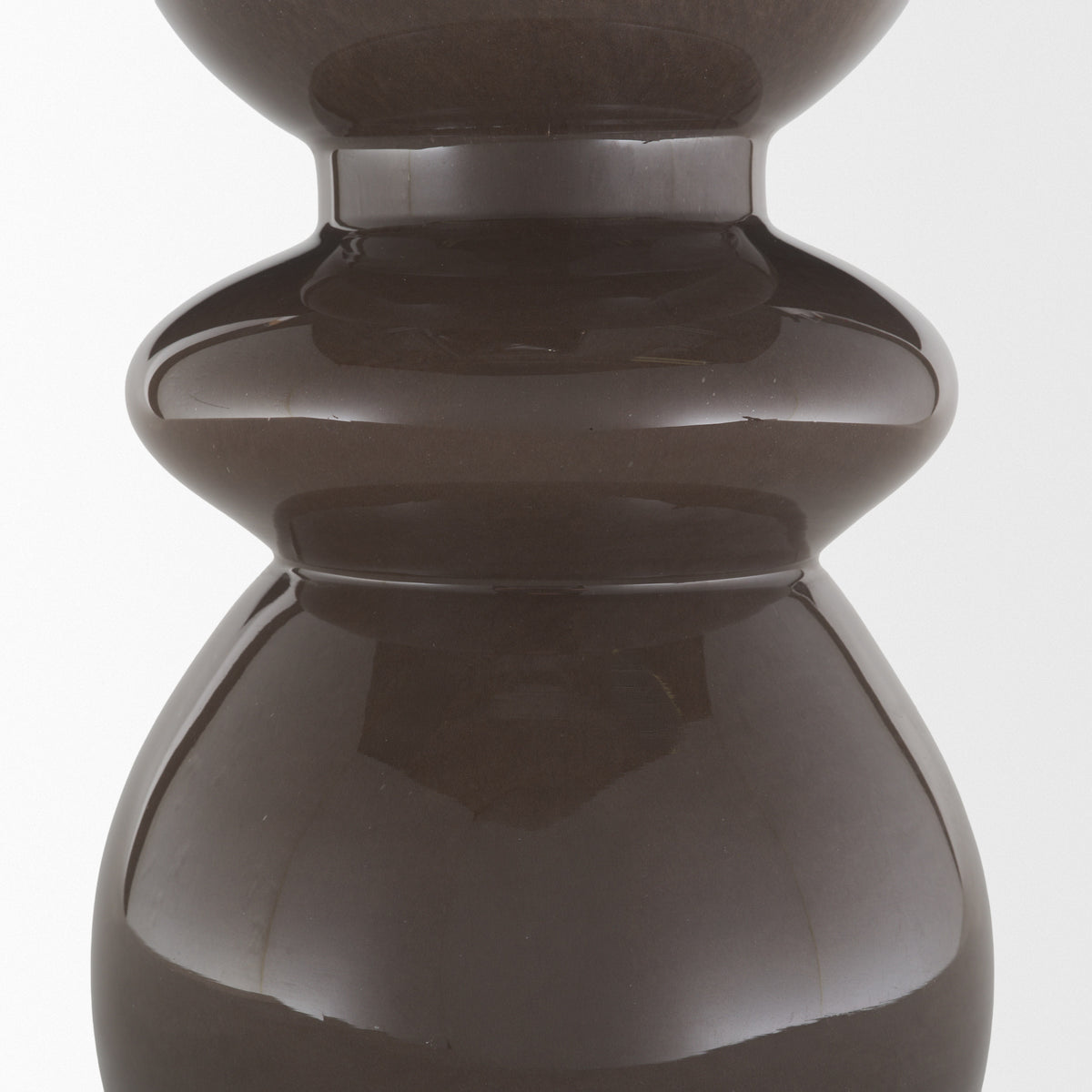Bruna Brown Sculptural Glass Vase - Ornate Home