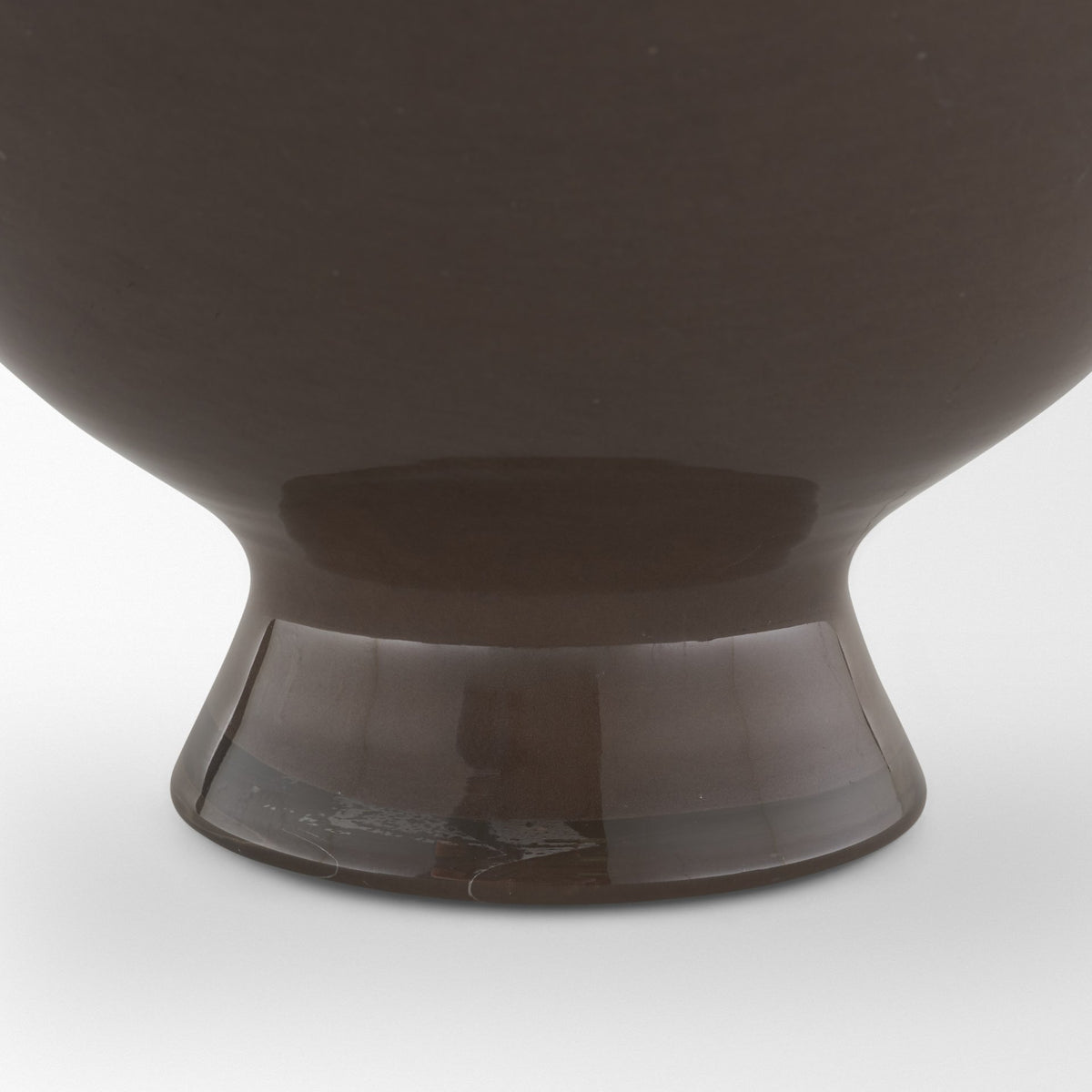 Bruna Brown Wide Mouth Geometric Glass Vase - Ornate Home