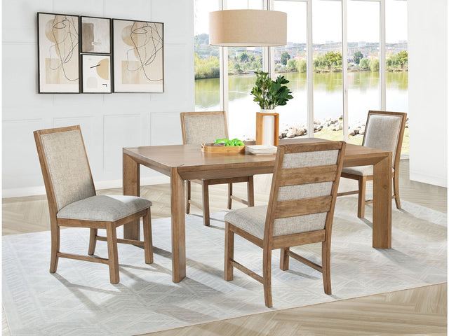 Bruner Natural Brown 5-piece Dining Room Set - Ornate Home