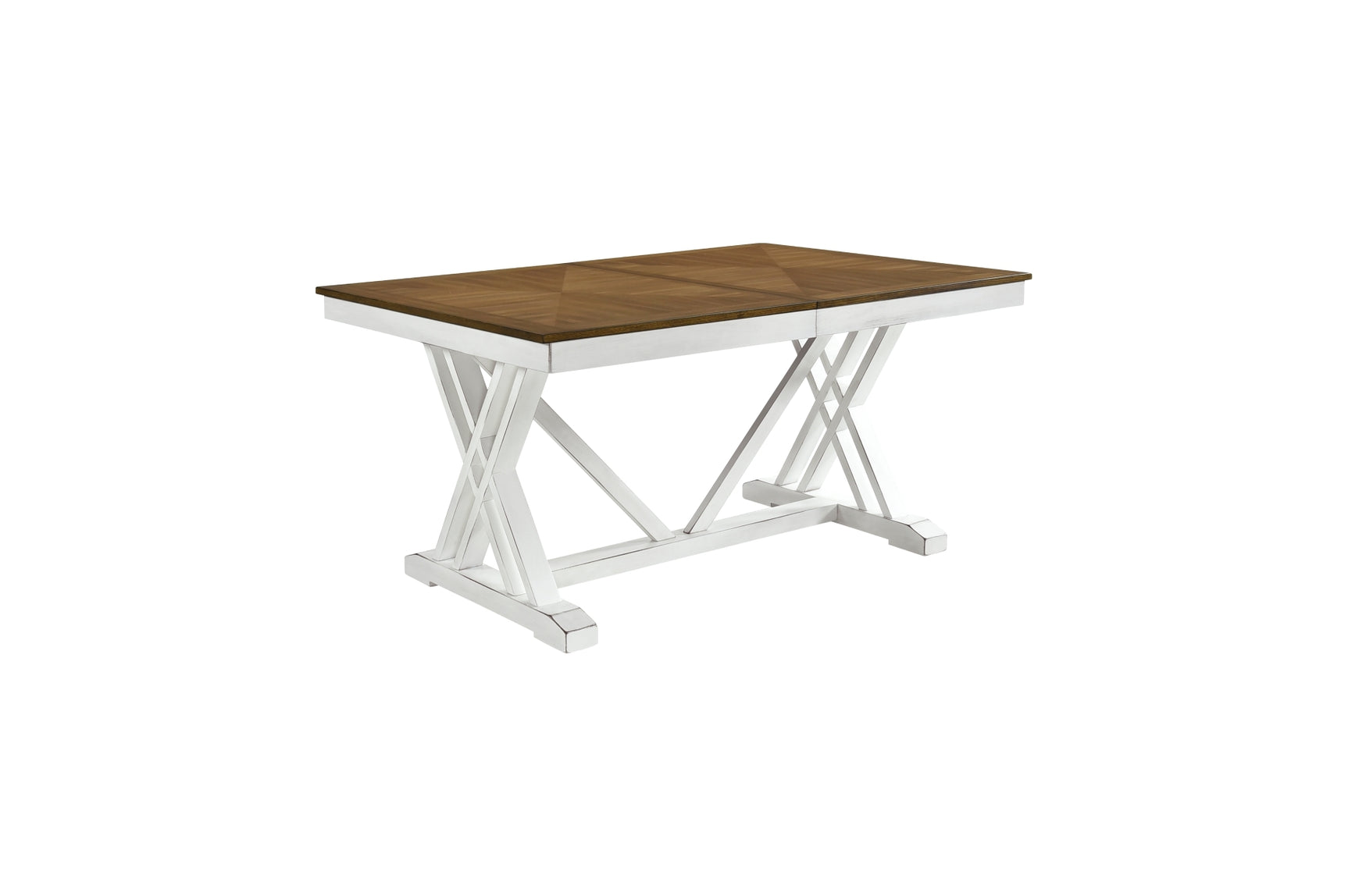 Brunson Oak/White/Khaki 6-Piece Dining Table Set - Ornate Home