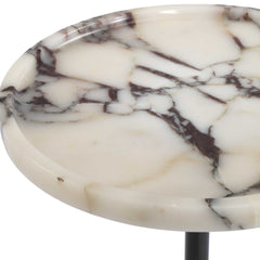Brunson White Marble Drink Table - Ornate Home