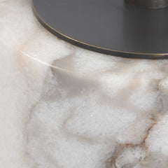 Brunson White Marble Drink Table - Ornate Home