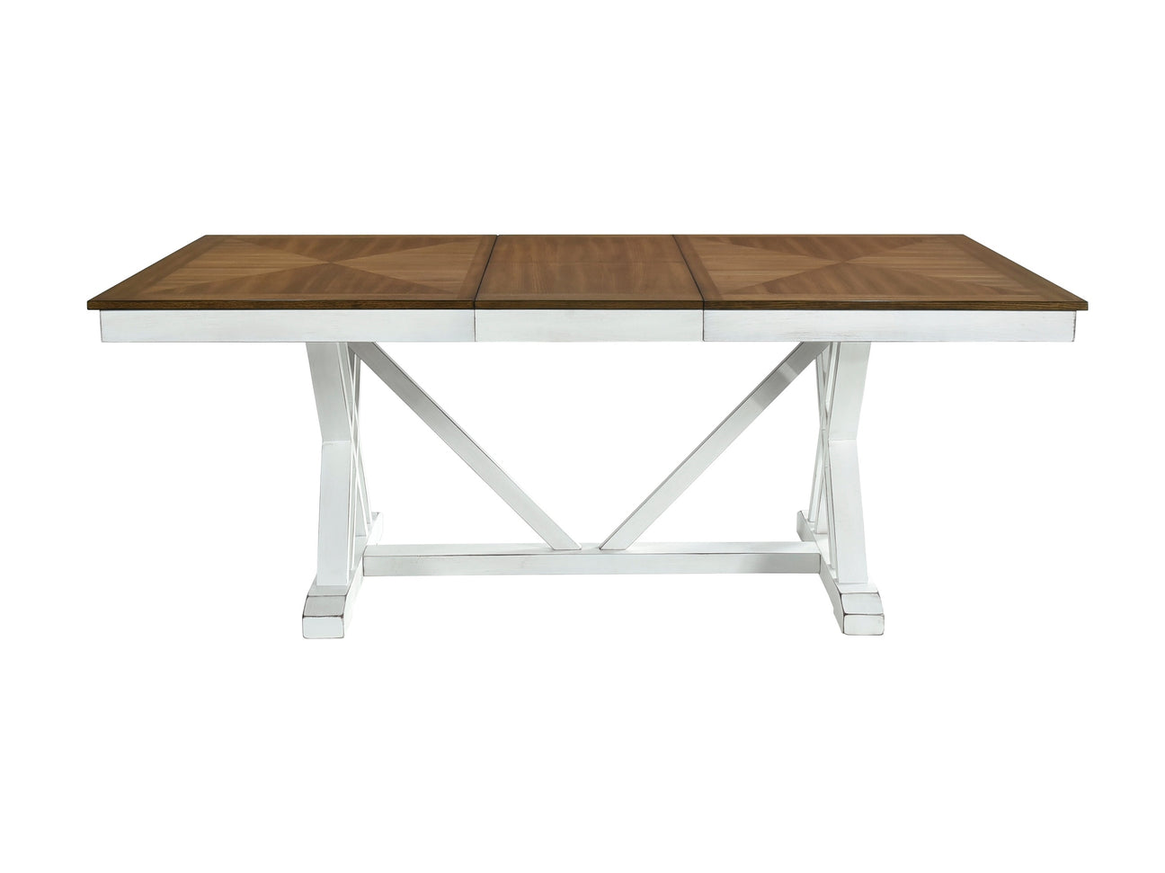 Brunson White/Oak Dining Table - Ornate Home