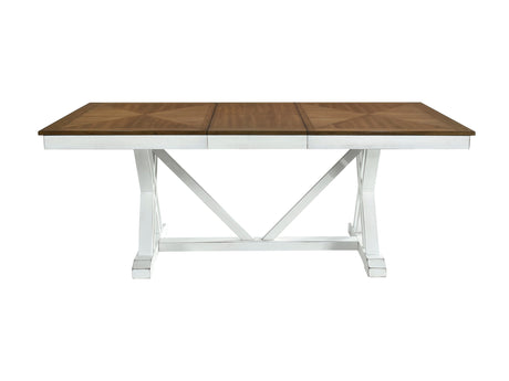 Brunson White/Oak Dining Table - Ornate Home