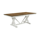 Brunson White/Oak Dining Table - Ornate Home