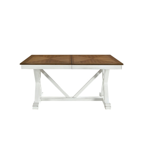 Brunson White/Oak Dining Table - Ornate Home
