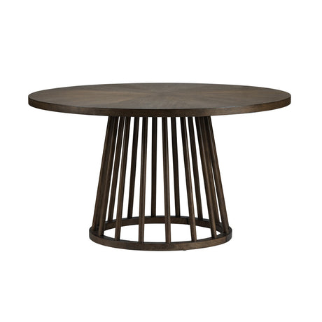 Brunswick Brown Round Dining Table - Ornate Home