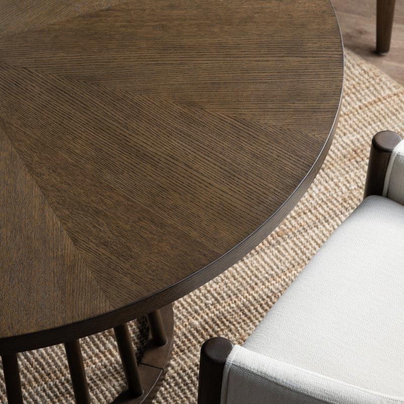 Brunswick Brown Round Dining Table - Ornate Home