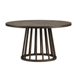 Brunswick Brown Round Dining Table - Ornate Home