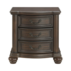 Brunswick Mahogany 2-Drawer Nightstand with USB - Ornate Home