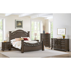Brunswick Mahogany 5-Piece King Bedroom Set - Ornate Home