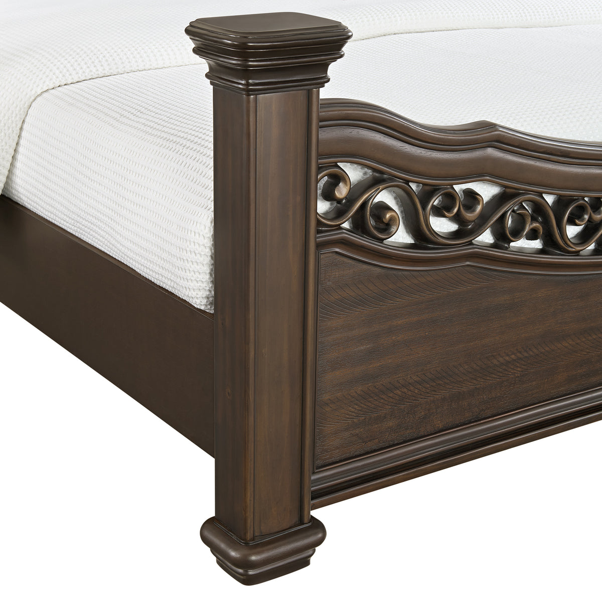 Brunswick Mahogany 5-Piece King Panel Bedroom Set - Ornate Home