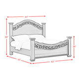 Brunswick Mahogany 5-Piece King Panel Bedroom Set - Ornate Home