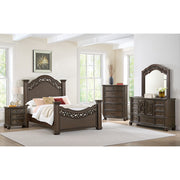 Brunswick Mahogany 5-Piece Queen Panel Bedroom Set - Ornate Home