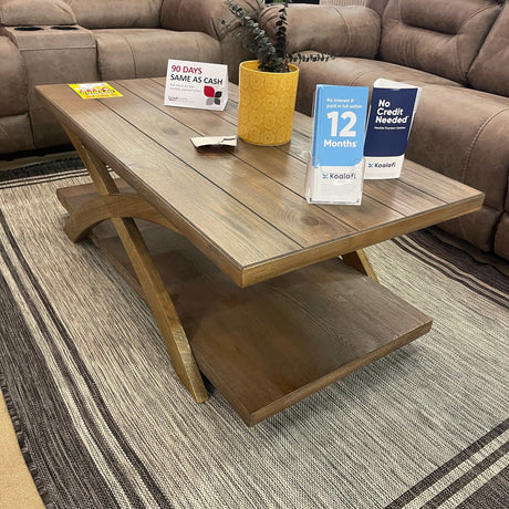 Bryanna Antique Light Oak 3pc Coffee Table Set - Ornate Home