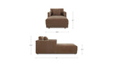Bryn Camel Chaise - Ornate Home