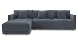 Bryn Slate Blue Left Sectional - Ornate Home