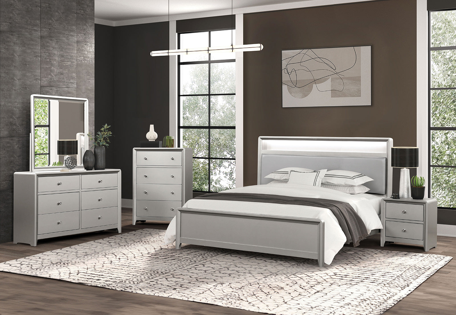 Furniture of America Bryne Champagne Dresser