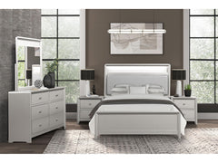 Bryne Champagne Queen 5 Piece Bedroom Set w/Chest - Ornate Home