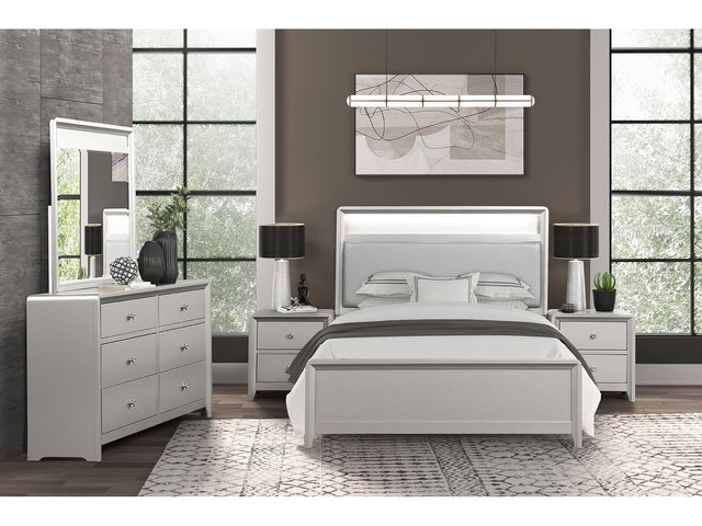 Bryne Champagne Queen 5 Piece Bedroom Set w/Chest - Ornate Home