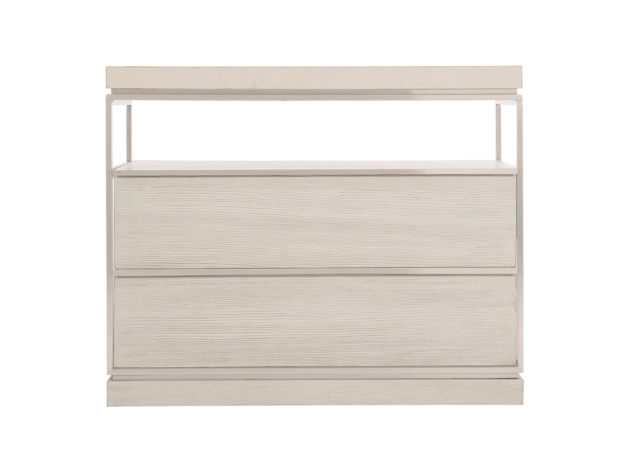 Bryne Tarnished Nickel/Bone Nightstand - Ornate Home