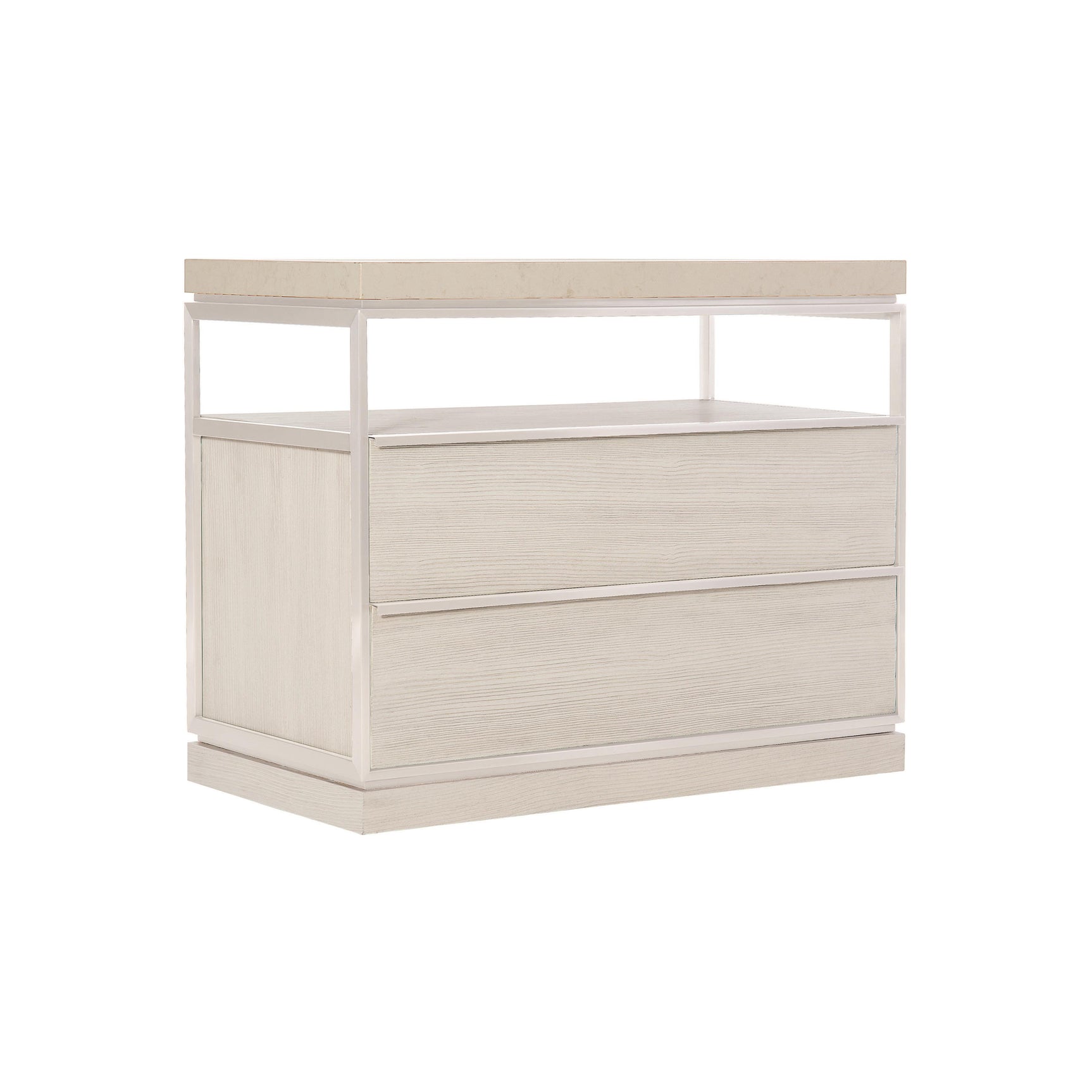 Bryne Tarnished Nickel/Bone Nightstand - Ornate Home