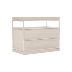 Bryne Tarnished Nickel/Bone Nightstand - Ornate Home