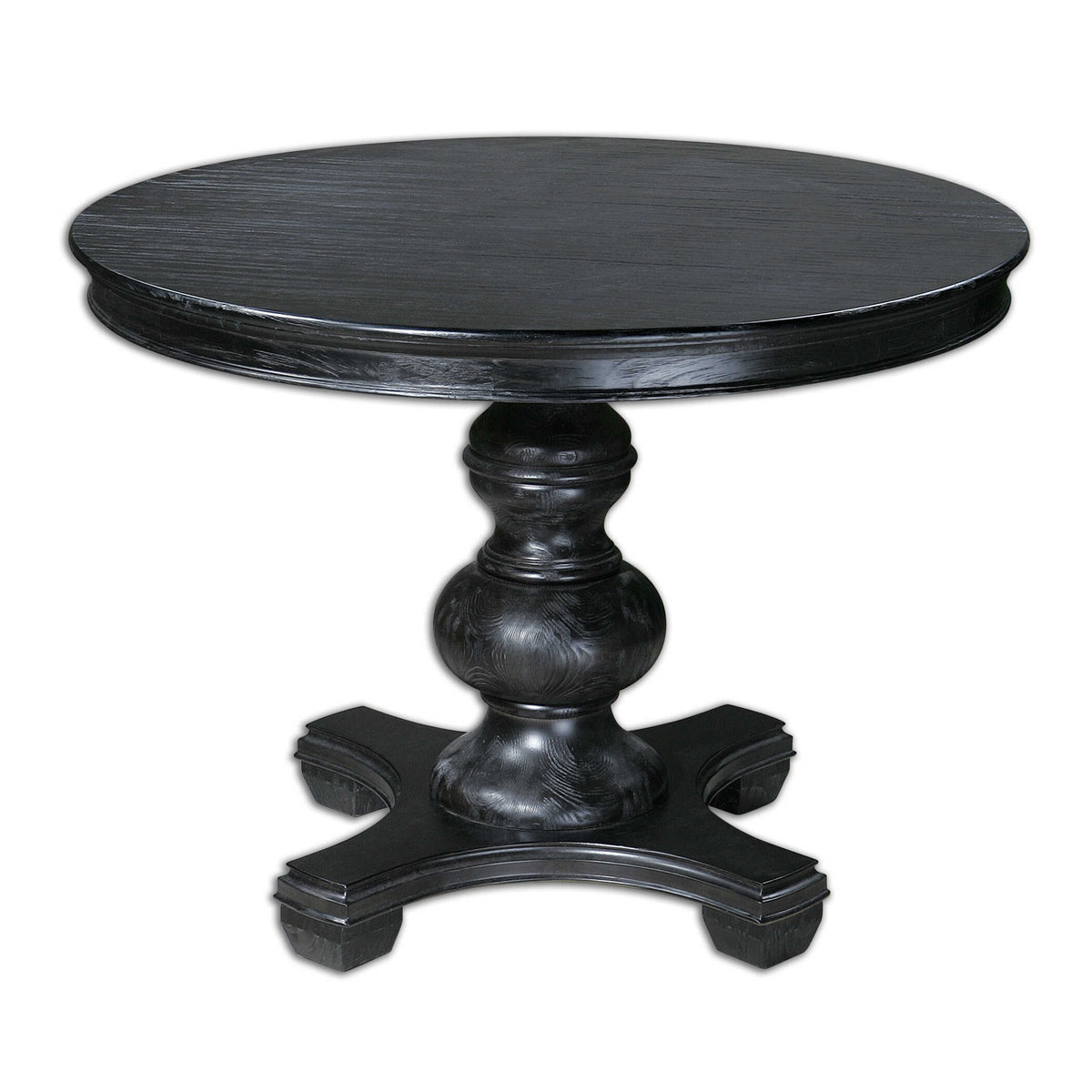 Brynmore Black Wood Grain Round Table - Ornate Home