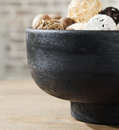 Brynnington Black Bowl - Ornate Home