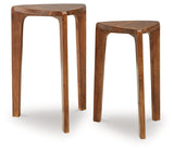 Brynnleigh Medium Brown Accent Table (Set of 2) (Online Special Price) - Ornate Home