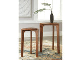 Brynnleigh Medium Brown Accent Table (Set of 2) - Ornate Home