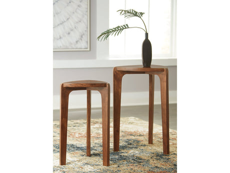 Brynnleigh Medium Brown Accent Table (Set of 2) - Ornate Home