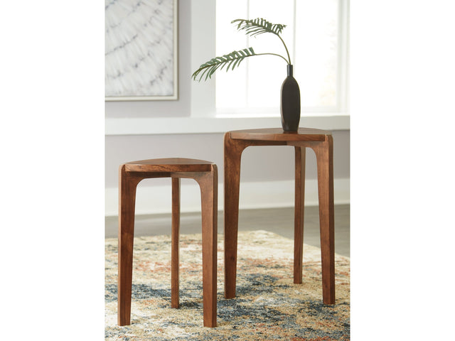 Brynnleigh Medium Brown Accent Table (Set of 2) - Ornate Home