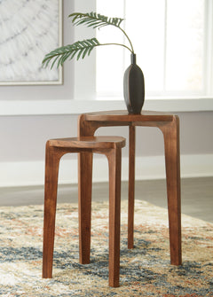 Brynnleigh Medium Brown Accent Table (Set of 2) - Ornate Home