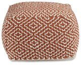 Brynnsen Rust/Ivory Pouf - Ornate Home