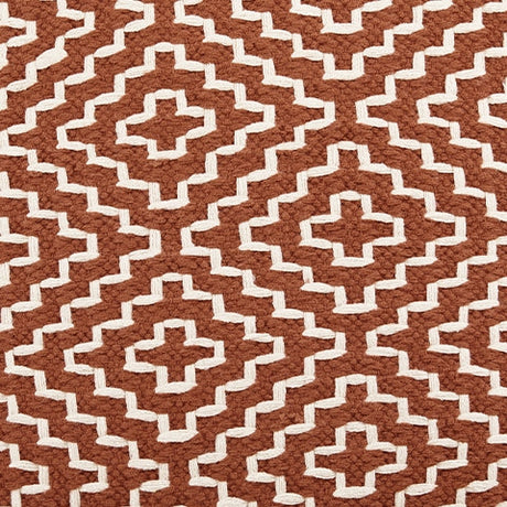 Brynnsen Rust/Ivory Pouf - Ornate Home