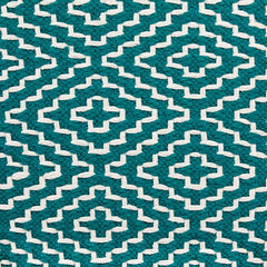 Brynnsen Teal/Ivory Pouf - Ornate Home