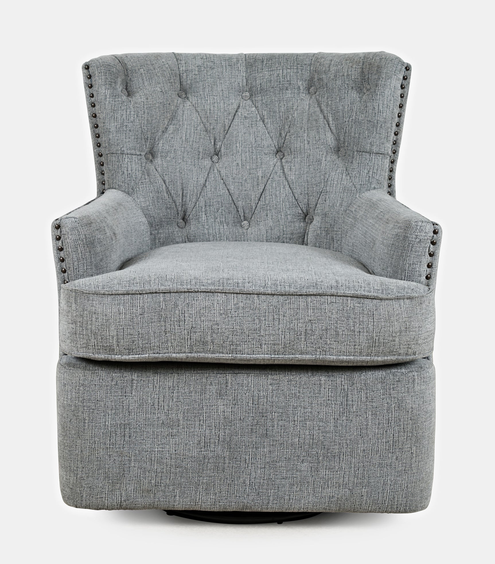 Bryson Ash Swivel Accent Chair - Ornate Home