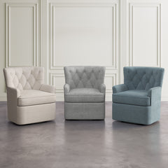 Bryson Ash Swivel Accent Chair - Ornate Home