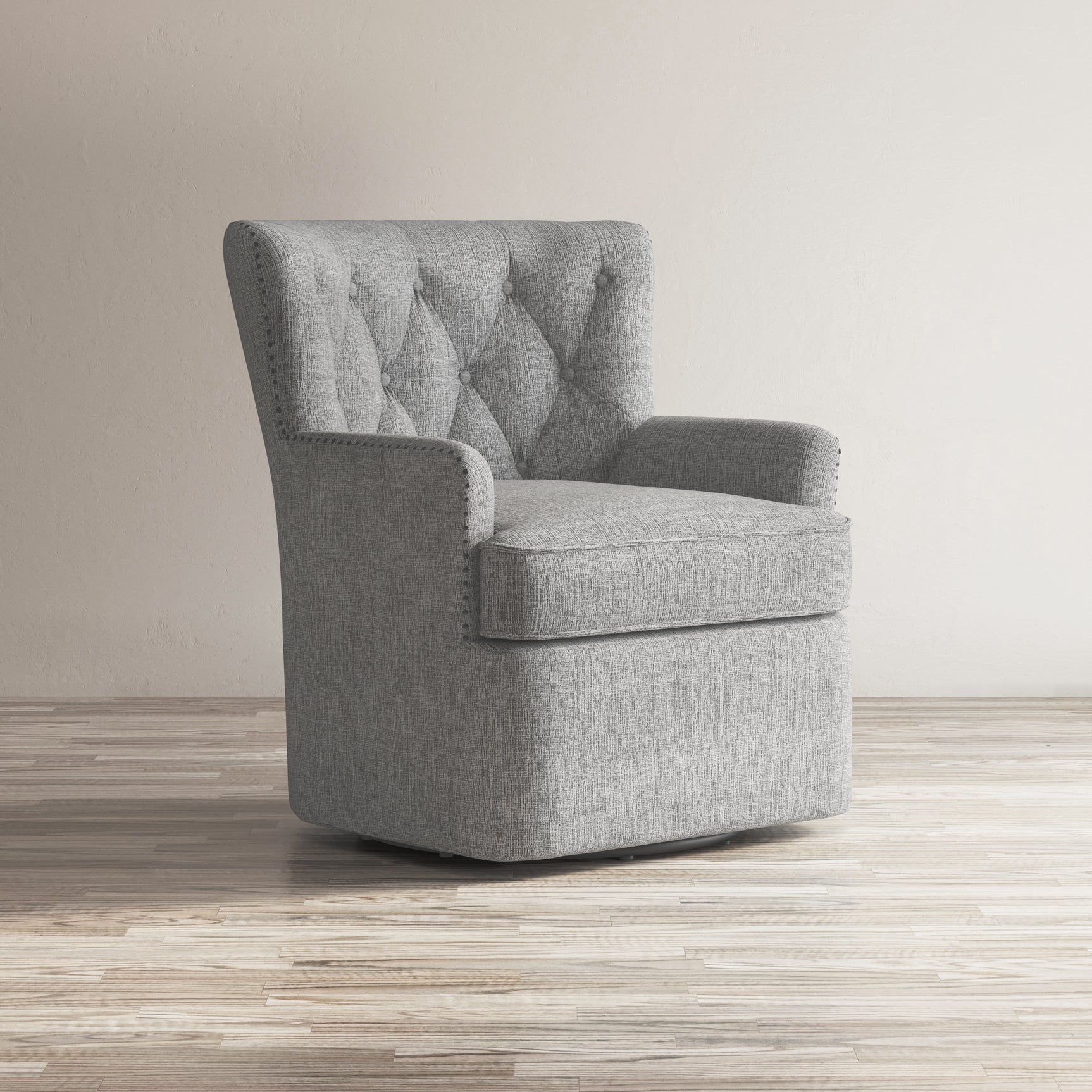 Bryson Ash Swivel Accent Chair - Ornate Home