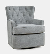 Bryson Ash Swivel Accent Chair - Ornate Home