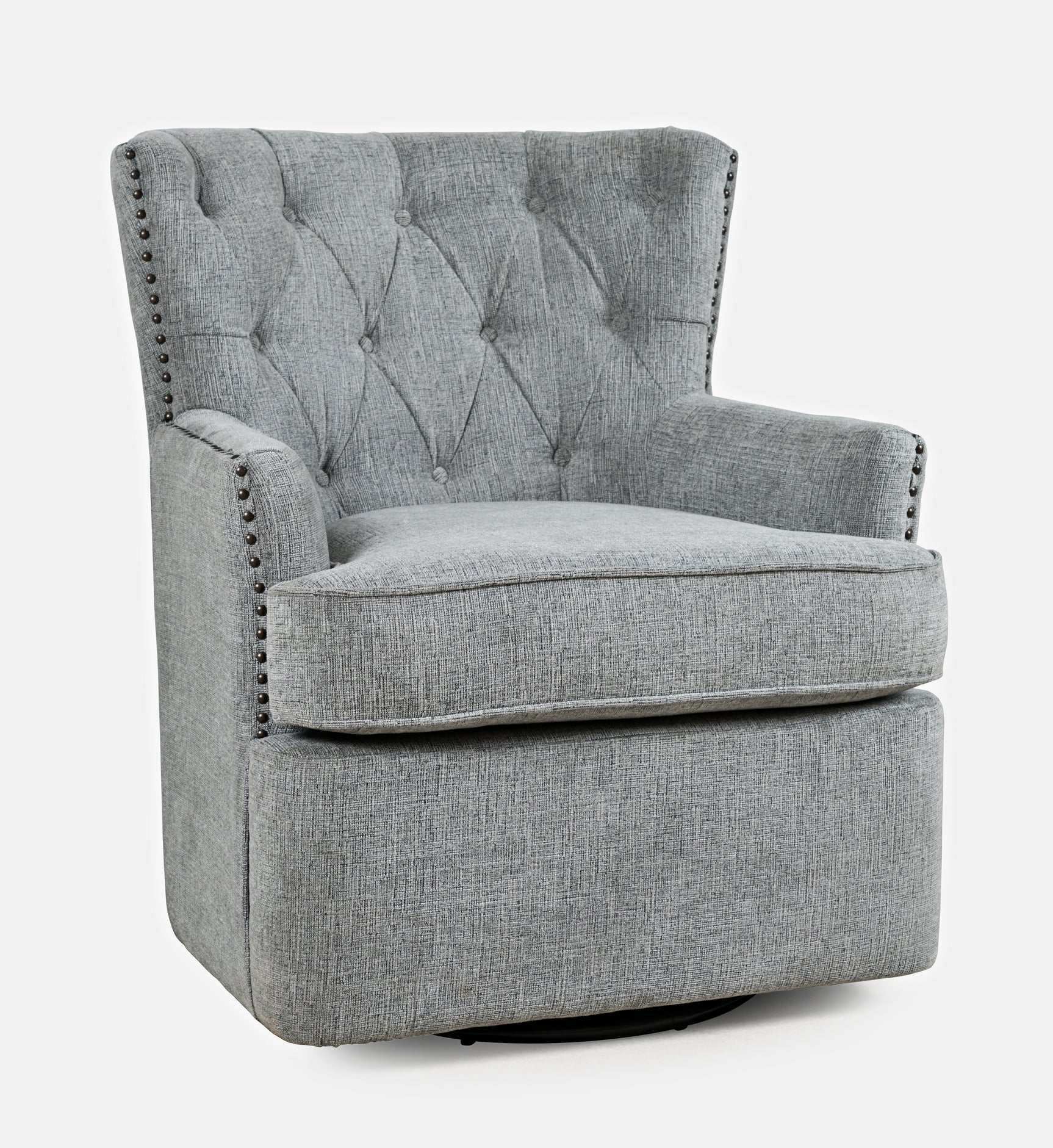 Bryson Ash Swivel Accent Chair - Ornate Home