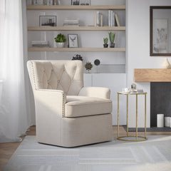 Bryson Oat Swivel Accent Chair - Ornate Home