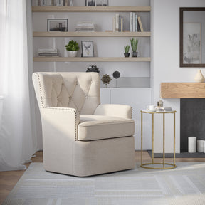 Bryson Oat Swivel Accent Chair - Ornate Home